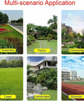 Collage of different outdoor settings labeled Greenery, Parks, Community, Lawn, Landscape, Schools for multi-scenario applications