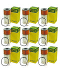 Mercedes-Benz Engine Oil Filter Set Of 9 For 2.4L And 3.0L Engines Fits W115 W116 W123 W126 Models Cartridge Full Flow And By Pass Filters For Easy Maintenance displayed with boxes and filter elements