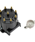 Marinized V8 Distributor Cap Kit For GM Delco HEI Ignition Systems With Brass Inserts shown with rotor