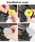 Installation steps for Replacement Weed Wacker String For Ryobi One Plus AC80RL3 0.08 Inch Trimmer Line with 12 spools