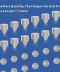 60 Pieces Half Inch Stainless Steel Mesh Screens With Tapered Design arranged on blue background