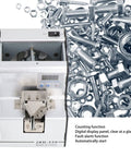 Heavy Duty Automatic Screw Feeder Machine with digital display sorting M1.0 to M5.0 screws, ideal for assembly lines.