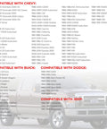Vehicle compatibility list for Fuel Cap Replacement For Ford Chevy Toyota Dodge Jeep GMC Buick Cadillac Lincoln Mercury Oldsmobile Pontiac Volvo F250 F350 F450 F550 Express Suburban 10830D 10830 10591D 10591 Durable Gas Cap Easy Install.