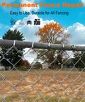 Chain link fence secured with Heavy Duty Stainless Steel Cable Tie Tool Kit With 100 Pack 11.8 Inch Self Locking Metal Zip Ties.
