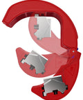 Open view of BiX Pipe Cutter For 3/4 Inch To 2 Inch Pipes With 3/32 Inch Wall Thickness, showing reversible blade head design