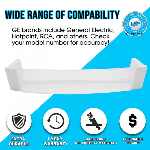 Upgraded Lifetime Appliance Door Shelf Bin Rack Replacement For Refrigerator fits ZISB480DMA showing compatibility features