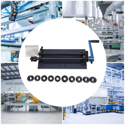 Manual Bead Roller Kit For Sheet Metal Fabrication Pro Grade Heavy Duty Machine With Six Dies and Detachable Crank Handle