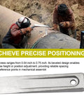 6 Inch Steel Wedge For Setup And Leveling In Welding Planers Shapers Milling Machines And Similar Equipment High Precision Durable Steel Wedge For Pipe Fitting Alignment And Assembly 1 Pack shown next to pipeline and workers.