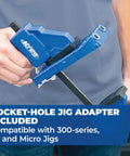 Gnarly Quick Grip Bar Clamps 12 Inch Heavy Duty Woodworking Tool 300 Lb Capacity GripMaxx Tech Removable Head with pocket-hole jig