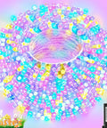 Pastel Easter String Lights 66 Feet 200 LED Indoor Outdoor Plug In With 8 Lighting Modes Clear Wire Fairy Lights For Spring Bedroom Party Decor Connectable displayed in a roll