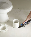 Using Corded 120V 5 Amp Multi Max Oscillating Tool Kit With Accessories for precise cuts around pipe in tight bathroom space.