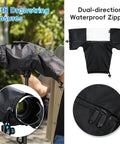 All Weather Pro Camera Rain Cover For DSLR And Mirrorless Cameras with dual-directional waterproof zipper and drawstring closures.
