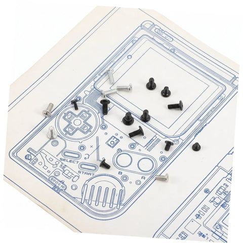 50pcs OLED Console Screw Kit With Multi Size Hardware For Gamepads And Controllers Anti Corrosion Screws Set For DIY Repair Maintenance And Modding Of Gaming Consoles, assorted black and silver screws