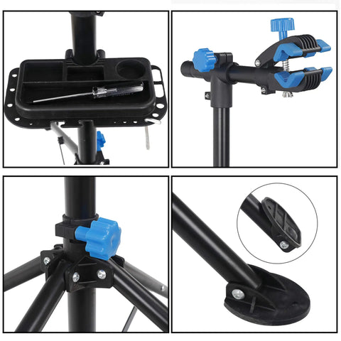 Portable Adjustable Bike Repair Stand For Home Mechanics 42.5 To 74 Inch Telescoping Steel Work Stand components