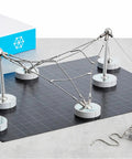 Magnetic Modular Kit For Engineering And Architecture Education with 205 pieces displayed on a grid with box and components.