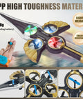 Kids RC Airplane With Hand Gesture Or Remote Control, LED Lights For Day And Night, Auto Hover, gold and black EPP material