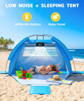 All In One Beach Tent With Solar Cooling Fan For Babies And Toddlers Anti UV Sun Shelter Portable Travel Beach Shade Tent