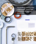 Hex Standoff And Screw Nut Kit With Stainless Steel And Brass Hardware for Computer Motherboard Installations and Machine Parts.