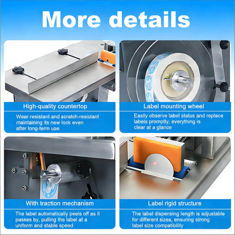 High Precision 90 Degree Corner Labeler With Plc Control And Plus Or Minus 0 5mm Accuracy Speeds Of 15 To 30 Labels Per Minute perfect for cosmetic packaging and electronic boxes, featuring high-quality countertop and label mounting wheel.