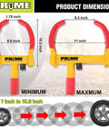 Heavy Duty Trailer Wheel Lock Clamp With 9 Adjustable Positions Universal Wheel Security Lock For Trailers RVs Trucks