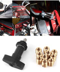 Fairing Insert Repair Kit For Motorcycles With M10 Brass Self Tapping Inserts And T Handle Tool Easy Batwing Fairing Fix For Touring Bikes 1996 And Later Durable Adhesive Free Construction, M10 brass inserts and T-handle tool