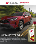 ATF Type TLS LV WS Automatic Transmission Fluid for Toyota Lexus Scion one quart with red SUV and product bottle