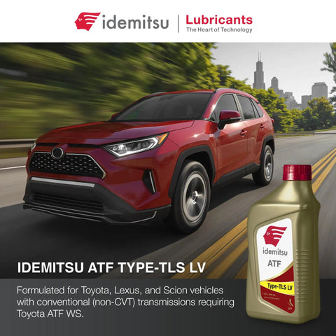 ATF Type TLS LV WS Automatic Transmission Fluid for Toyota Lexus Scion one quart with red SUV and product bottle