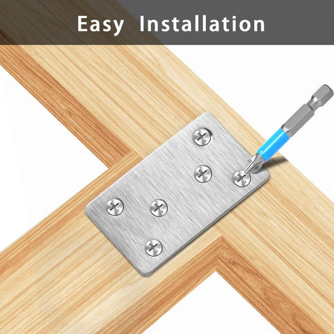 Top Notch Heavy Duty Stainless Steel Mending Plates Eight Piece Corner Brace Kit Built Like A Tank For Furniture Fixes And Wood Joinery Knockout Rust Resistant Hardware For Your Next Shop Project