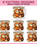 6 Pack Cute Babys Monkey DTF Transfers Pack For T Shirts And DIY Clothing Ready To Press Heat Transfer Stickers 7x7