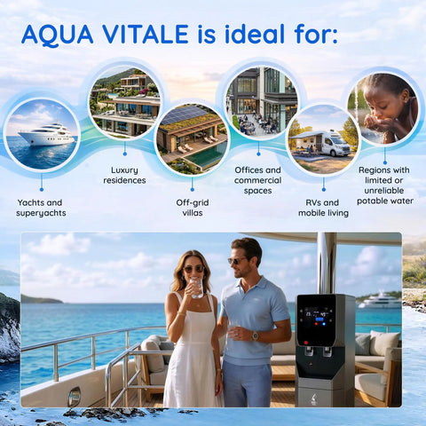 Image showing Atmospheric Water Generator A20L Delivers Up To 20 Liters Of Fresh Water Per Day From Air with luxury uses.