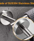Brushed Nickel 24 Inch Towel Bar Wall Mounted Rack Made From SUS304 Stainless Steel No Fade Fingerprint Resistant Modern Bathroom