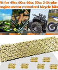 Gold 415H 110L Motorized Chain With Chain Breaker And Master Link Kit For 49cc 60cc 66cc 80cc 2 Stroke Dirt Bike Pit Bike Motorcycle ATV