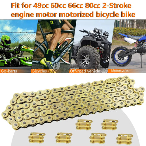 Gold 415H 110L Motorized Chain With Chain Breaker And Master Link Kit For 49cc 60cc 66cc 80cc 2 Stroke Dirt Bike Pit Bike Motorcycle ATV
