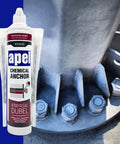 Two Component Polyester Based Concrete Anchor With Solvent Free Acrylic High Performance Adhesive shown with installed bolts