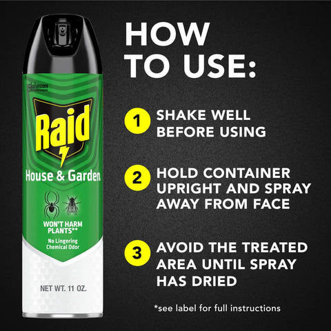 House And Garden Insect Killer Spray That Kills Ants Roaches And Spiders Indoor And Outdoor Use Won't Harm Plants 11 Ounce Bottle