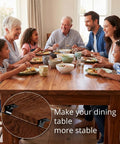Hella Sturdy Zinc Plated Table Top Fasteners And Z Clips Black 40 Pack Rock Solid Woodworking Hardware Kit for stable dining.