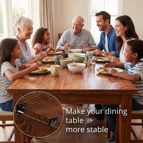 Hella Sturdy Zinc Plated Table Top Fasteners And Z Clips Black 40 Pack Rock Solid Woodworking Hardware Kit for stable dining.