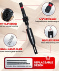 EZARC 22-piece countersink drill bit set with 1/4 in hex shank, magnetic extension and storage box