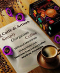 Liquid Coffee Pods For Cold Brew Iced Coffee Or Hot Coffee No Machine Required Eco Friendly Single Serve Coffee Pods With Rich Arabica Dark Roast And Frother Ready In Seconds 24 Count packaging and cup of coffee