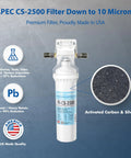 Under Sink Water Filtration System With USA Made Filter High Capacity Removes Lead Chlorine Heavy Metals Taste Odor And Chemicals