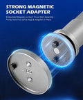 Magnetic socket adapter from Pro Grade Heavy Duty Disc Brake Caliper Tool Kit With 24 Adapters For Easy Brake Pad Replacement