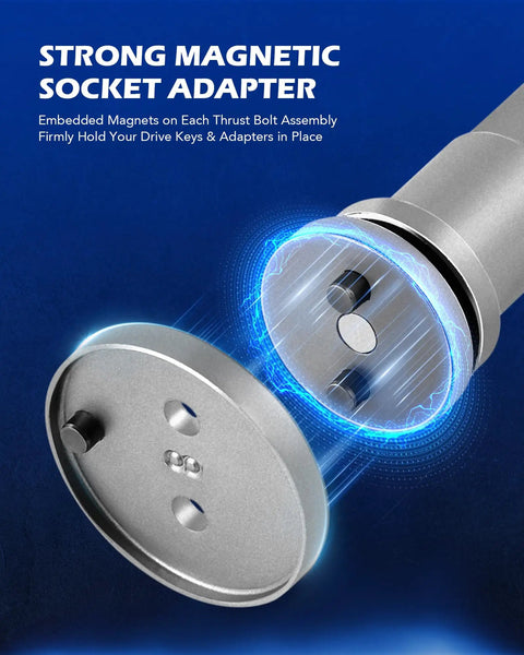 Magnetic socket adapter from Pro Grade Heavy Duty Disc Brake Caliper Tool Kit With 24 Adapters For Easy Brake Pad Replacement