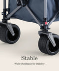 XL Collapsible Wagon Heavy Duty 400 Lb Capacity With 50 Gallon Utility Cart All Terrain Wide Base Wheels close-up view