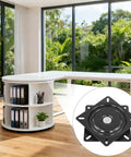 Four Pack Seven Inch Heavy Duty Swivel Plates Built Different For Smooth 360 Rotation On Bar Stools And Recliners With Premium Ball Bearing Mount That Rolls Like A Dream displayed in modern office setting.