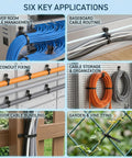 Six key applications of 100 Pack Eight Inch Black Zip Ties With Screw Hole And M4 Screws, cable management uses