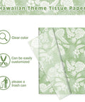 Sage Green Monstera Tissue Paper 50 Sheets 20x14 Inches Easy To Use Dope Gift Wrapping And Party Decor Tropical Plant Theme