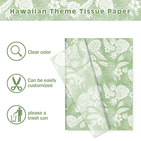 Sage Green Monstera Tissue Paper 50 Sheets 20x14 Inches Easy To Use Dope Gift Wrapping And Party Decor Tropical Plant Theme