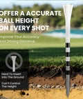 Pro-Grade Extra Long Golf Tees 4 Inch Or 5 Inch, 50 Pack Unbreakable With Consistent Height and Low Friction for Driving Range