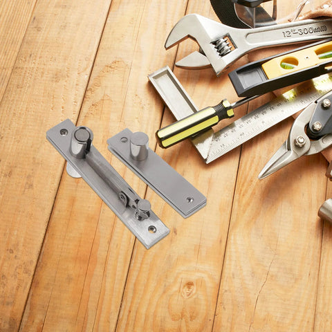 Hidden Self Closing Stainless Steel Door Hinges With Dual Swing Pivot And Concealed Hardware on wooden surface with tools