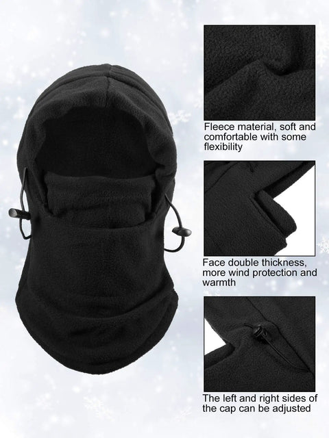 4 Pack Balaclava Ski Masks Windproof Fleece Adjustable Winter Face Cover For Men And Women Soft Thermal Mask Set In Black